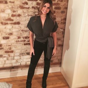 Missguided wrap top bodysuit